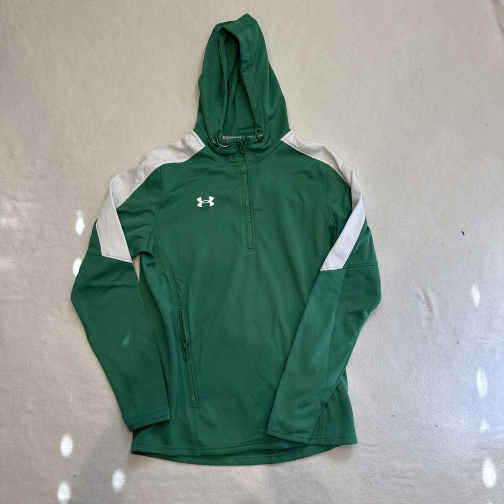 Under Armour Men’s Hoodie Green White Sz Small Training